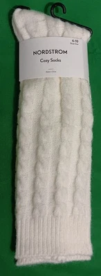 Calcetines acogedores hasta la rodilla Nordstrom marfil rosa marrón gris talla única NUEVO Foto 1 de 2