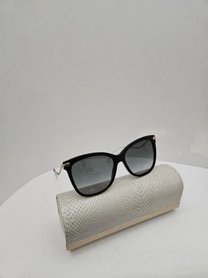 Nuevas gafas de sol Jimmy Choo STEFF/S 0807 9O negras/doradas/grises degradadas 55-16-145 Foto 1 de 4