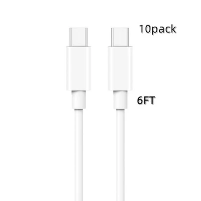 10 Pack 6FT USB-C Charger Cable Fast Charge For Samsung Galaxy S24 S23 S22 S21 - Image 1 of 4