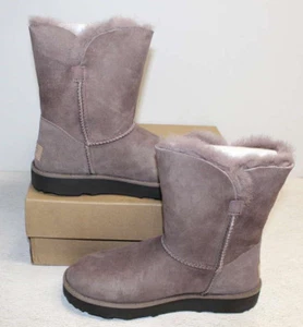 UGG Australia Women's Sz 5.5 Classic Cuff Short Boots Suede 1016418 Gray NIB - Picture 1 of 10