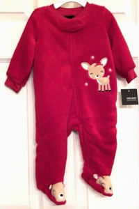 One Piece Outfit Baby's First Christmas Size 3-6 Months Zip Enclosed Feet NWT - Picture 1 of 5