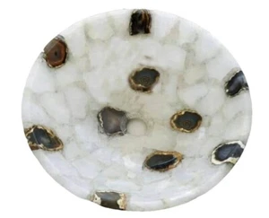 White Round Agate Top Sink/Basin, Home Improvement, Plumbing, Kitchen Sink Decor - Picture 1 of 3