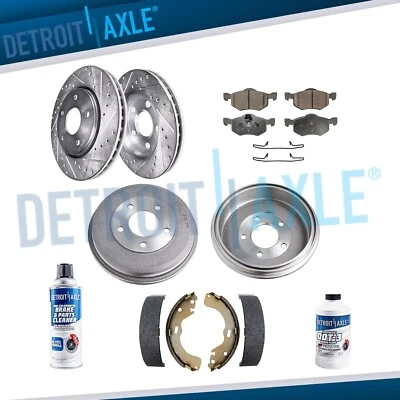 Front Brake Rotors + Rear Drums for 2001-2005 2006 Ford Escape Mazda Tribute - Image 1 of 4