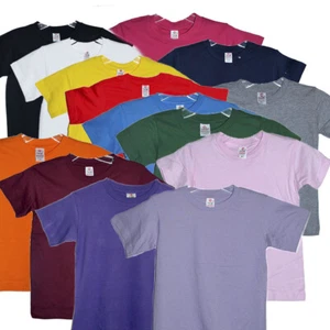 20 PACK T-SHIRT BOYS GIRLS BLANK XS2/3 S4 M5/6 L7/8 XL(10/12 ) COLOR 10++ NEW - Picture 1 of 19