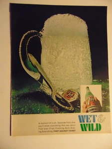 1967- 7 UP WET & WILD Foaming Mug vintage art print ad - Picture 1 of 1