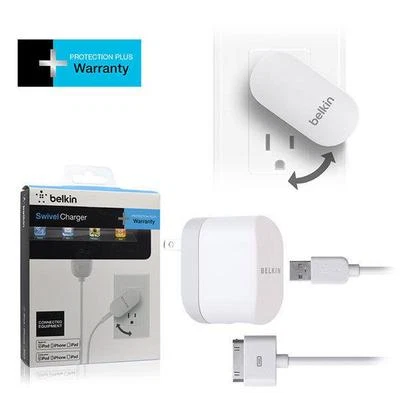 Belkin Swivel Apple 30 Pin 2.1mAh 10 Watt Wall Charger for *iPod/iPhone/iPad*  - Image 1 of 2