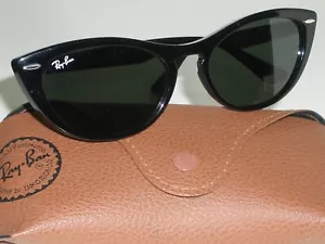 Ray Ban Italy RB4314-N NINA SLEEEK SCHWARZ G15 KRISTALLGLÄSER KATZENAUGE SONNENBRILLE - Bild 1 von 8