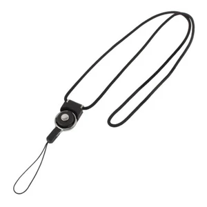 Odpinany pasek Smycz telefoniczna Opaska na szyję Quick Release Cord Holder Klucze Czarny - Zdjęcie 1 z 2