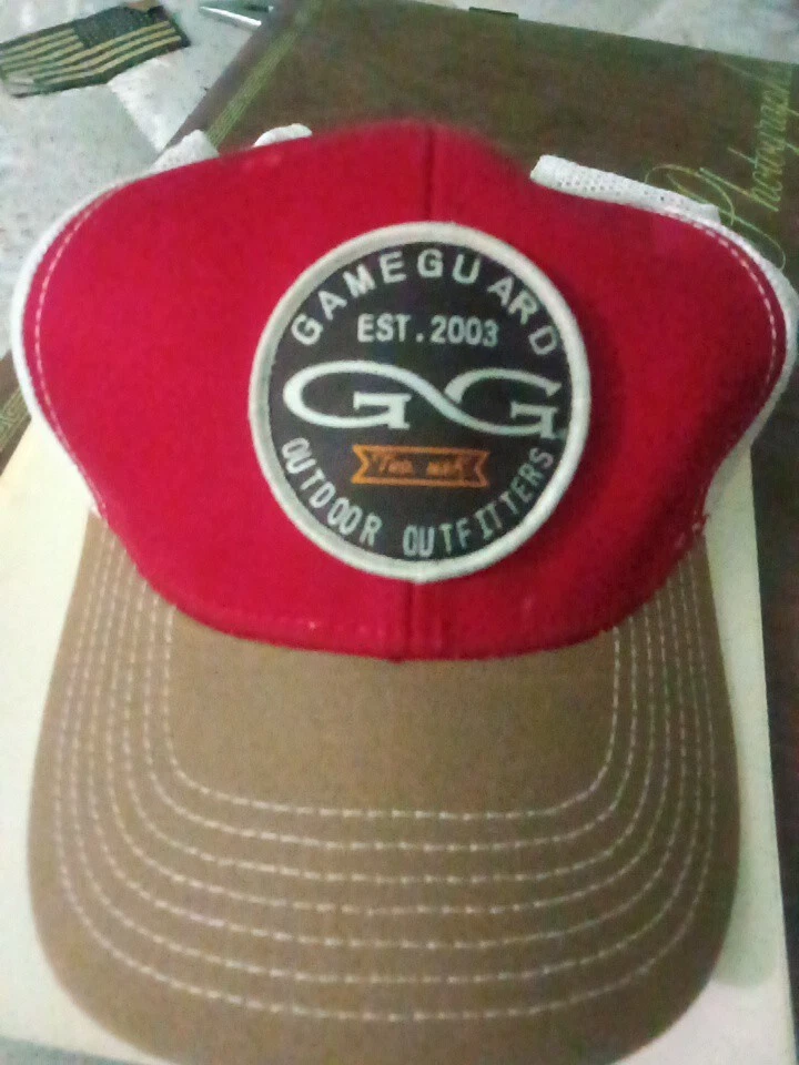 Game Guard White and Gray Mesh Back Aramco Logo Trucker Cap - Image 1 of 4
