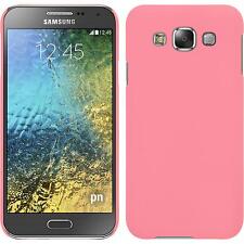 Custodia Rigida per Samsung Galaxy E5 Custodia Rosa Gommato + 2 Protezioni