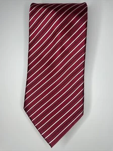 Sean John Tie / Red Stripped / 100% Silk / Length 58in & Width 3.5in - Picture 1 of 4