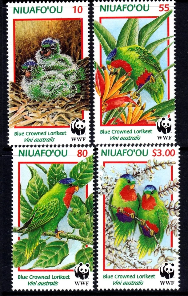 Niuafo'ou - Tonga 1998 Young Birds - WWF Completo Como Nuevo MNH Set SC 202-205 Foto 1 de 1