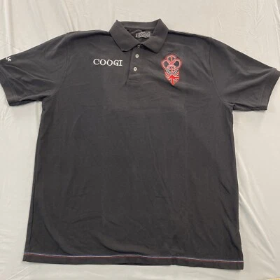 COOGI Short Sleeve Polo Shirt Black Men'ss Size L Large - Image 1 of 4