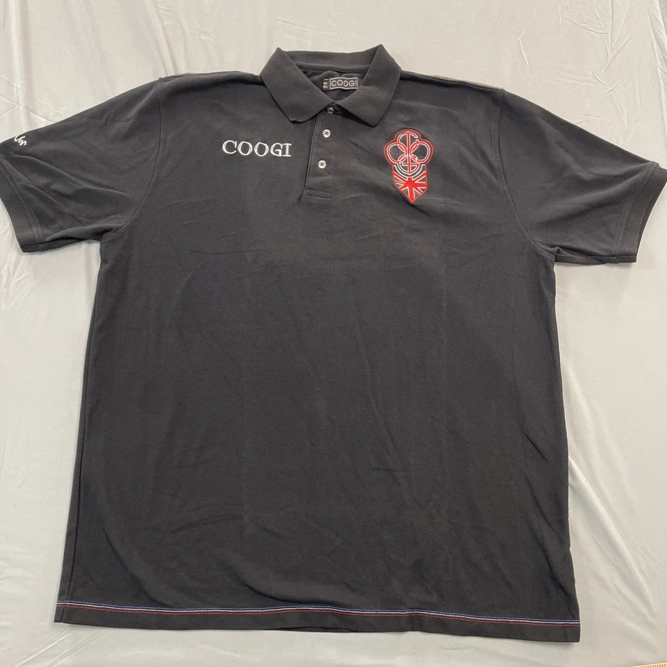 COOGI Short Sleeve Polo Shirt Black Men'ss Size L Large - Image 1 of 4