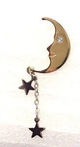Vintage AVON "Man In The Moon with Trailing Stars" gelbvergoldet Krawatte Tac - Bild 1 von 4