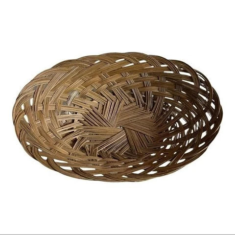 Oval Bread Basket Wicker Natural 17x11 1/2” Cover