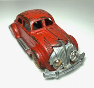1936 HUBLEY RED CHRYSLER "HEAD LIGHTS" AIRFLOW 6 1/4" - Picture 1 of 7