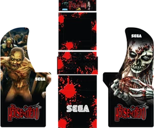 Gabinete Arcade 1UP gráficos/obras de arte gabinete completo - House of Dead SEGA - Imagen 1 de 1