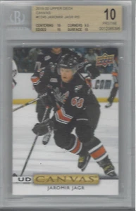 JAROMIR JAGR RS 2019-20 UPPER DECK CANVAS #C245 PRIST BGS 10 (0.5 PT FROM BLACK) - Picture 1 of 1