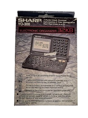 Vintage 1997 Sharp YO-300 Backlight Display Personal Organizer NOB - Image 1 of 4