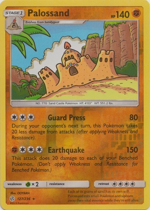 Reverse Holo Palossand 127/236 Rare SM - Cosmic Eclipse - Image 1 of 1