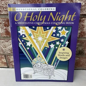 O Holy Night Devotional Coloring Book A Meditative Christmas January 2016 Unused - Imagen 1 de 7