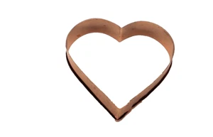 Tagliabiscotti cuore grande rame 5" impasto natalizio - Foto 1 di 4