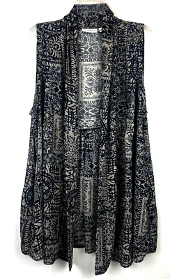 Susan Graver Kimono Mujer Estampado Grande Plumero Abierto Boho Chaqueta Hippie Festival Foto 1 de 4