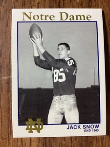 1989 Notre Dame Fighting Irish 1964-87 Jack Snow #21 - Picture 1 of 1