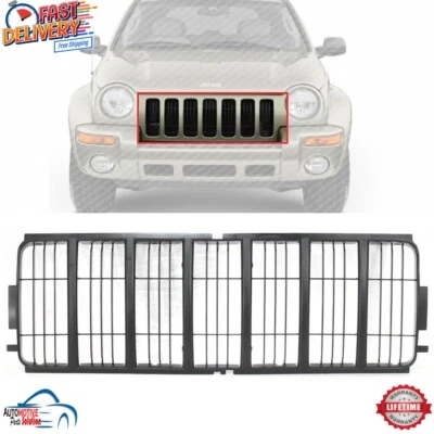 NEW FRONT GRILLE INSERT BLACK PLASTIC FITS 2002 2003 2004 JEEP LIBERTY CH1200243 Foto 1 de 4