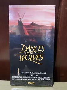 Dances with Wolves VHS 1990 New SEALED Very Rare With watermark Kevin Costner - Picture 1 of 6