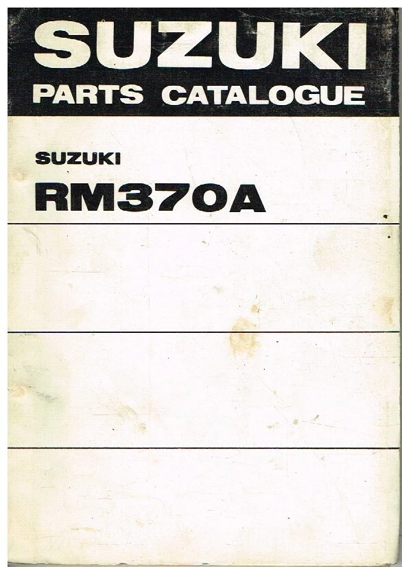 SUZUKI RM370A ORIGINAL 1975 FACTORY ILLUSTRATED PARTS CATALOGUE - Image 1 of 1