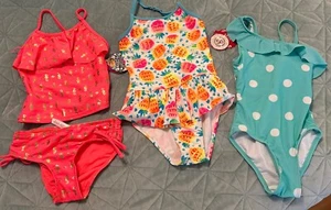 3 NWT So Girl’s Size 4T UV UPF 50+ Protection 1-piece & 2-Piece Swimsuits - Picture 1 of 8