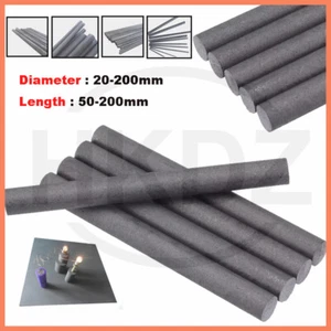 High Purity Carbon Bar Graphite Round Rod Bar Electrode Heat-Resistant 50-200mm - Picture 1 of 18