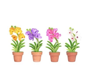 Cute Orchid Refrigerator Magnets for Fridge, Tiny Strong Magnets Artificial F... - Picture 1 of 6