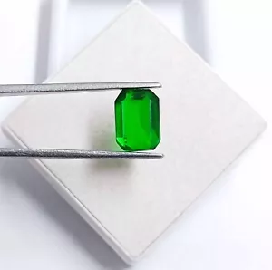 Heavenly 6-6.70 Ct Emerald Cut Zambia Green Emerald Certified Loose Gemstone JNG - Picture 1 of 10