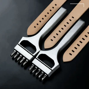 Cortador de ojales con correa de reloj LeatherCraft orificio ovalado herramienta perforadora de puntas de costura - Imagen 1 de 22