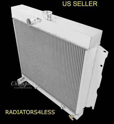 CAMPEÓN 4 FILAS RADIADOR ALUMINIO 1963-1969 DODGE MOPAR COCHES DART FURY 22" NÚCLEO Foto 1 de 2