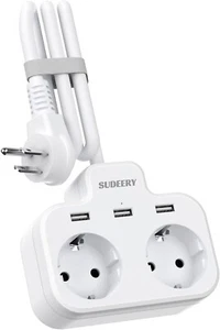 Reiseadapter US-Adapter Amerika Deutschland Stecker 3 USB - Bild 1 von 4