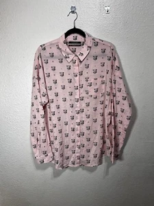 Camisa Scotch & Soda Stargazer Estampado Leopardo Manga Larga Con Botones Rosa XL - Imagen 1 de 11