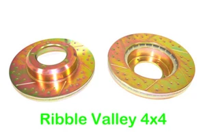 LAND ROVER DEFENDER & DISCOVERY 1 FRONT BRAKE DISCS VENTED PAIR LR017952CDG - Picture 1 of 4