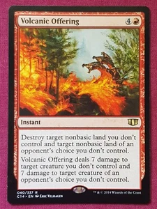 Magic The Gathering COMMANDER 2014 C14 VOLCANIC OFFERING red card MTG - Picture 1 of 2