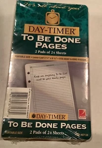 VTG Day-Timer Lined Note Pages Refill 2 24 6-Ring Binders 3 3/4” X 6 3/4” 87138 - Picture 1 of 3