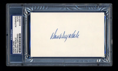 DON DRYSDALE SIGNED INDEX CARD MINT PSA/DNA SLABBED AUTOGRAPH HOF AUTO DODGERS - Image 1 of 2