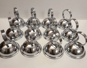 12 Pack Silver Tone Ring Clip Table Number Menu Place Card Holders 2.5" Tall - Picture 1 of 8