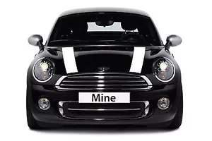 White Hood Bonnet Stripes for Mini Cooper 2007-2013 - Exact Fit - No trimming - Picture 1 of 2