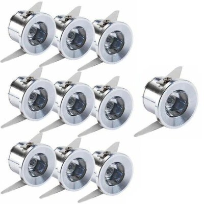 10 FARETTO LED 1W PUNTO LUCE SEGNAPASSO AD INCASSO SCALE LUCE BIANCA FREDDA 220V - Immagine 1 di 3