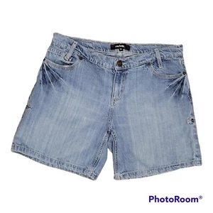 Vintage Daisy Fuentes Denim Blue Jean Shorts Womens Size 8 Medium Wash 90s Y2K - Picture 1 of 10