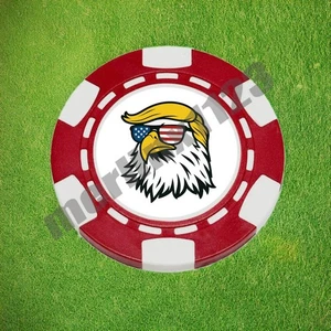 Marcador de pelota de golf con fichas de póker Donald Trump EE. UU. Eagle MAGA - Imagen 1 de 1