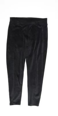 Marks and Spencer Women's Black Velour Leggings M - Image 1 of 4